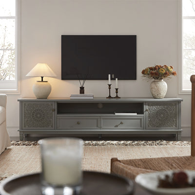 Chantilly Mid Gray 79" Wide TV Stand