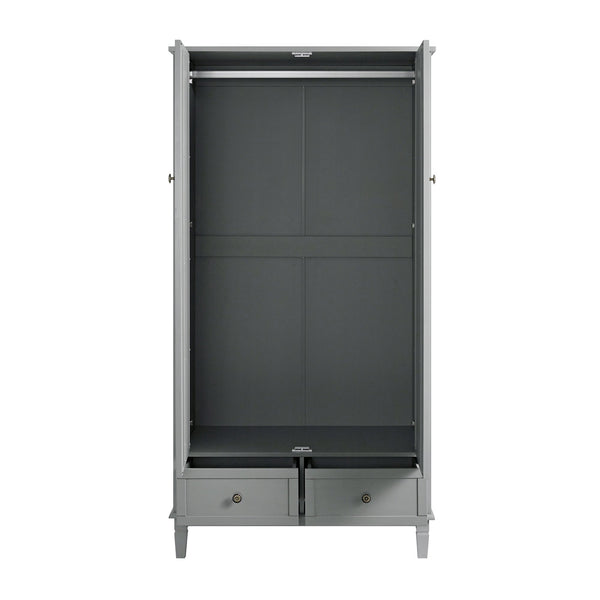 Chantilly Mid Gray Carved Double Closet