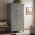 Chantilly Mid Gray Carved Double Closet
