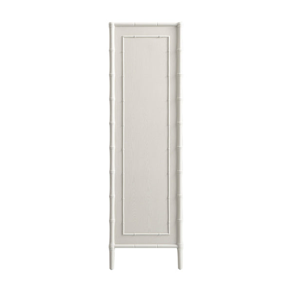 Elstowe Faux Bamboo Double Closet, Shaded White