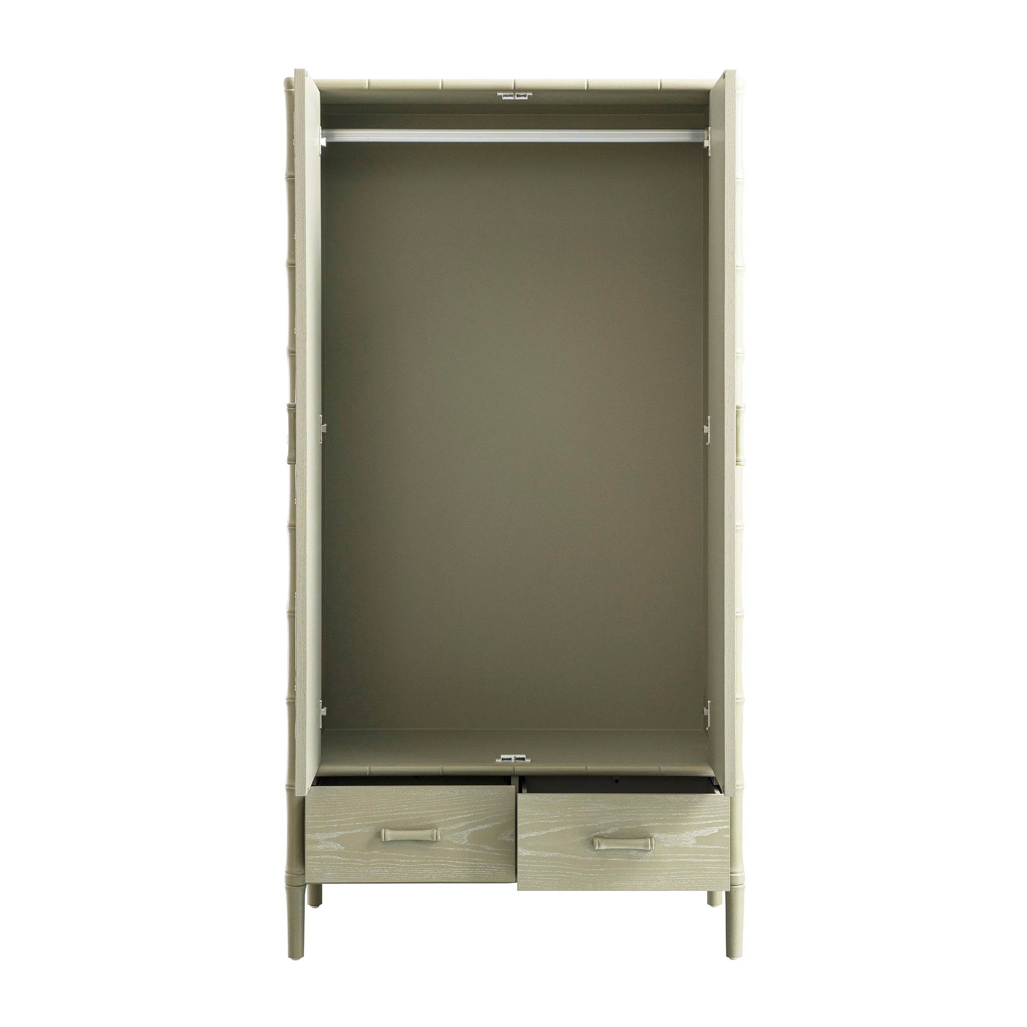 Elstowe Faux Bamboo Double Closet, Sage Green