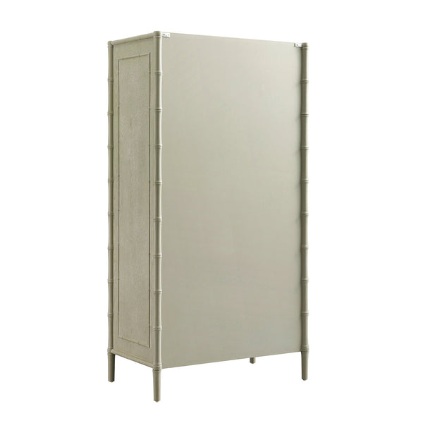 Elstowe Faux Bamboo Double Closet, Sage Green