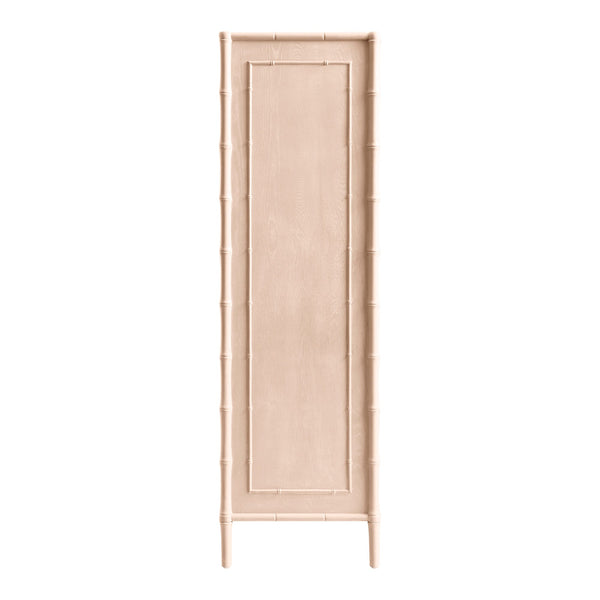 Elstowe Faux Bamboo Double Closet, Nude Pink