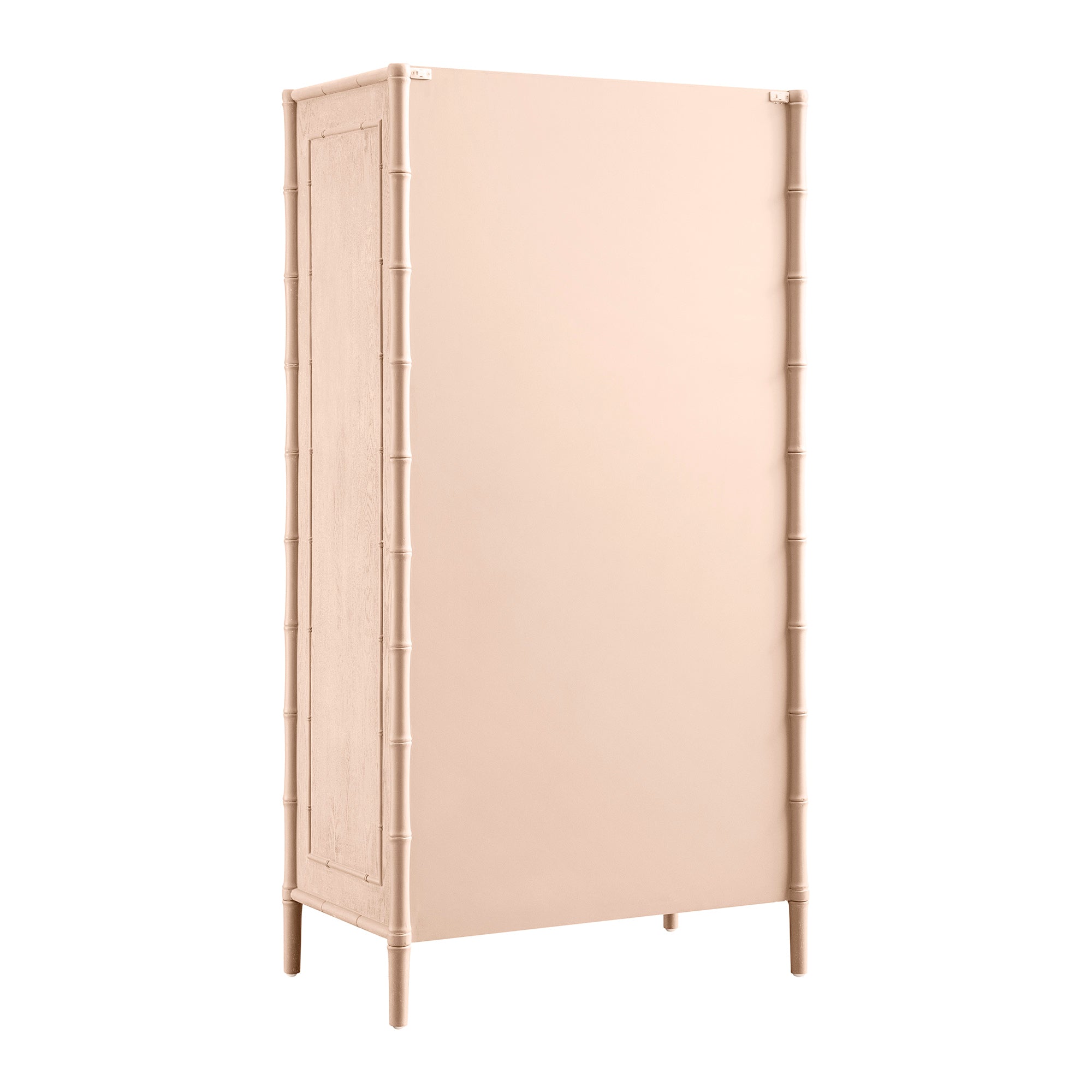 Elstowe Faux Bamboo Double Closet, Nude Pink