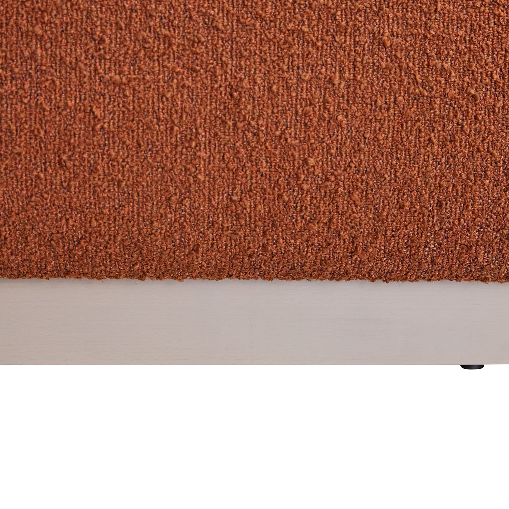 Luella Upholstered Wooden Plinth Base Storage Bed, Rust Boucle