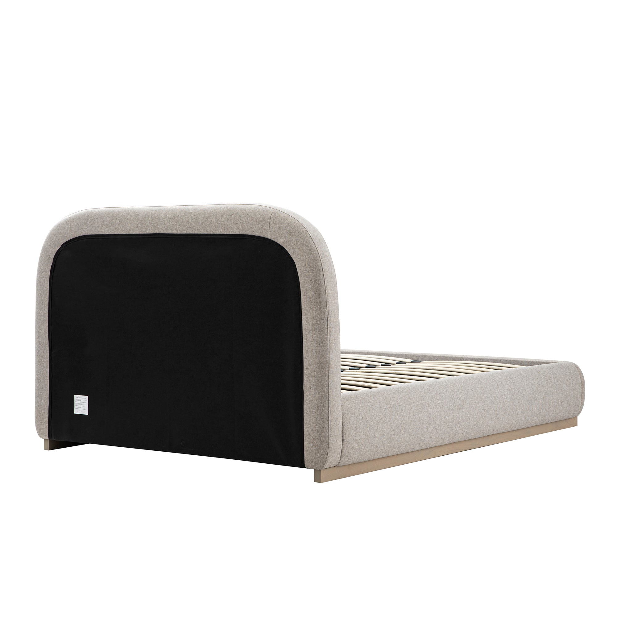 Luella Upholstered Wooden Plinth Base Storage Bed, Sand Fabric