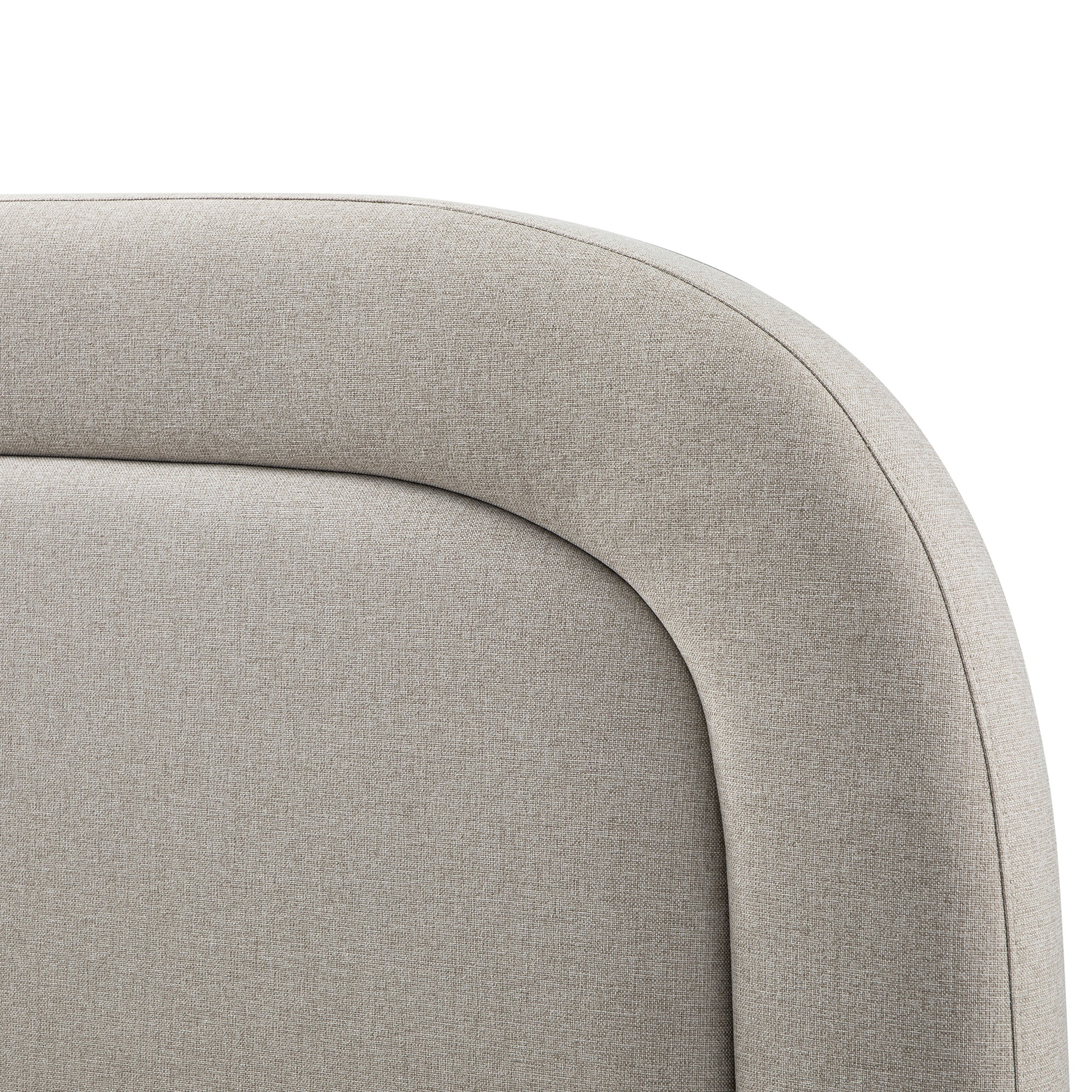 Luella Upholstered Wooden Plinth Base Storage Bed, Sand Fabric