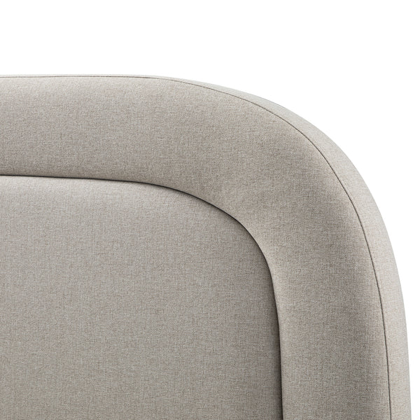 Luella Upholstered Wooden Plinth Base Storage Bed, Sand Fabric