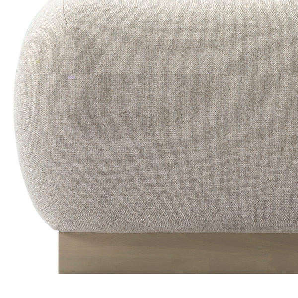 Luella Upholstered Wooden Plinth Base Storage Bed, Sand Fabric