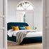 Luella Upholstered Wooden Plinth Base Storage Bed, Teal Velvet