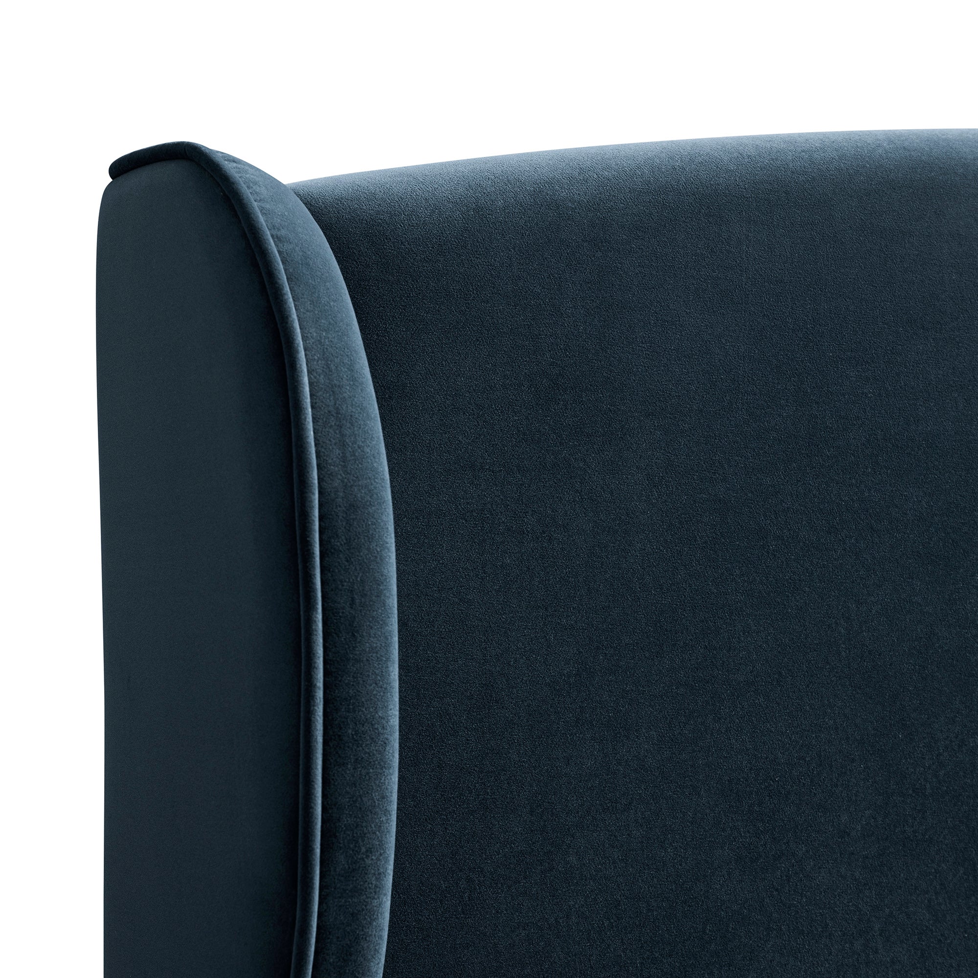 Kimberly Winged Upholstered Storage Bed, Aegean Blue Velvet