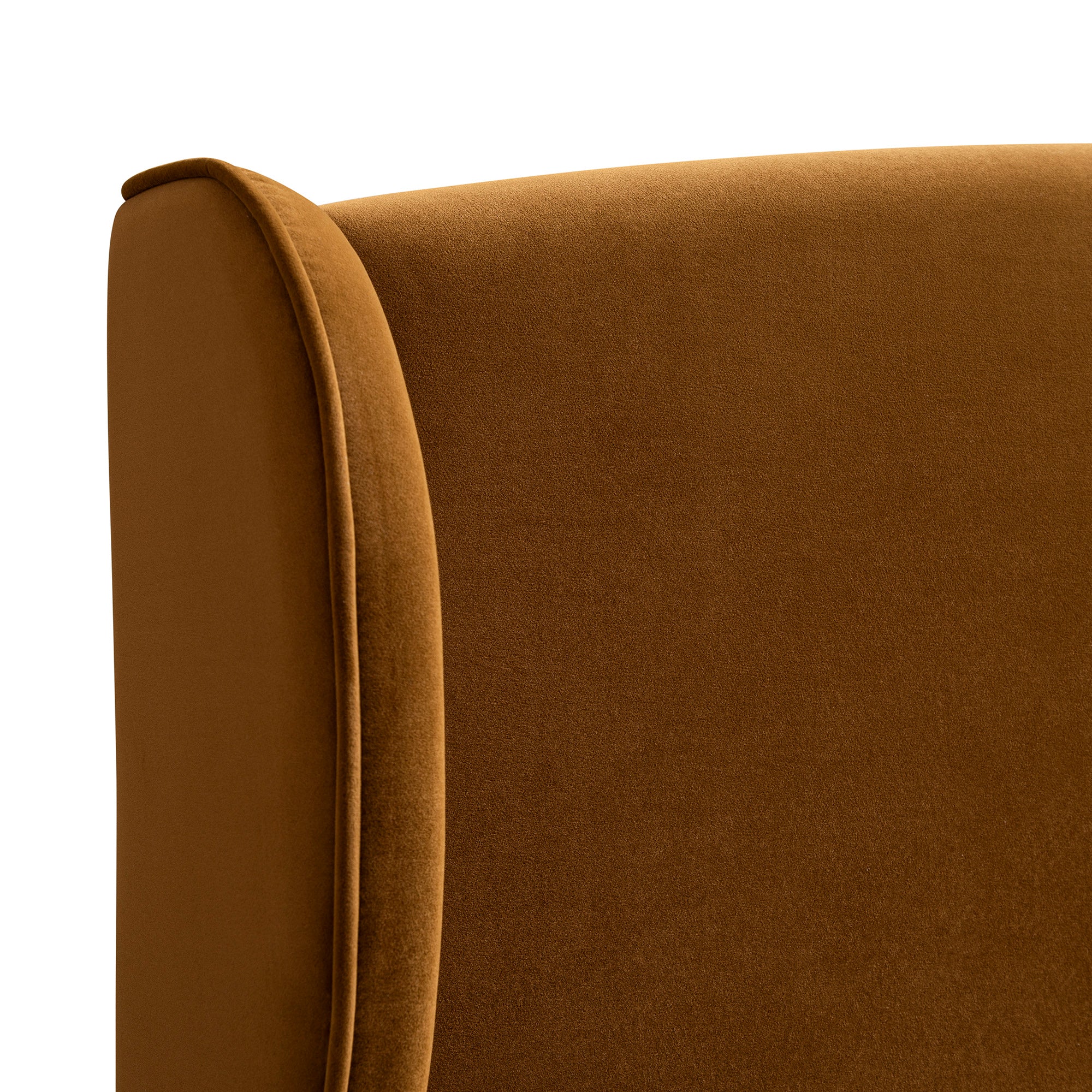 Kimberly Winged Upholstered Storage Bed, Cinnamon Velvet