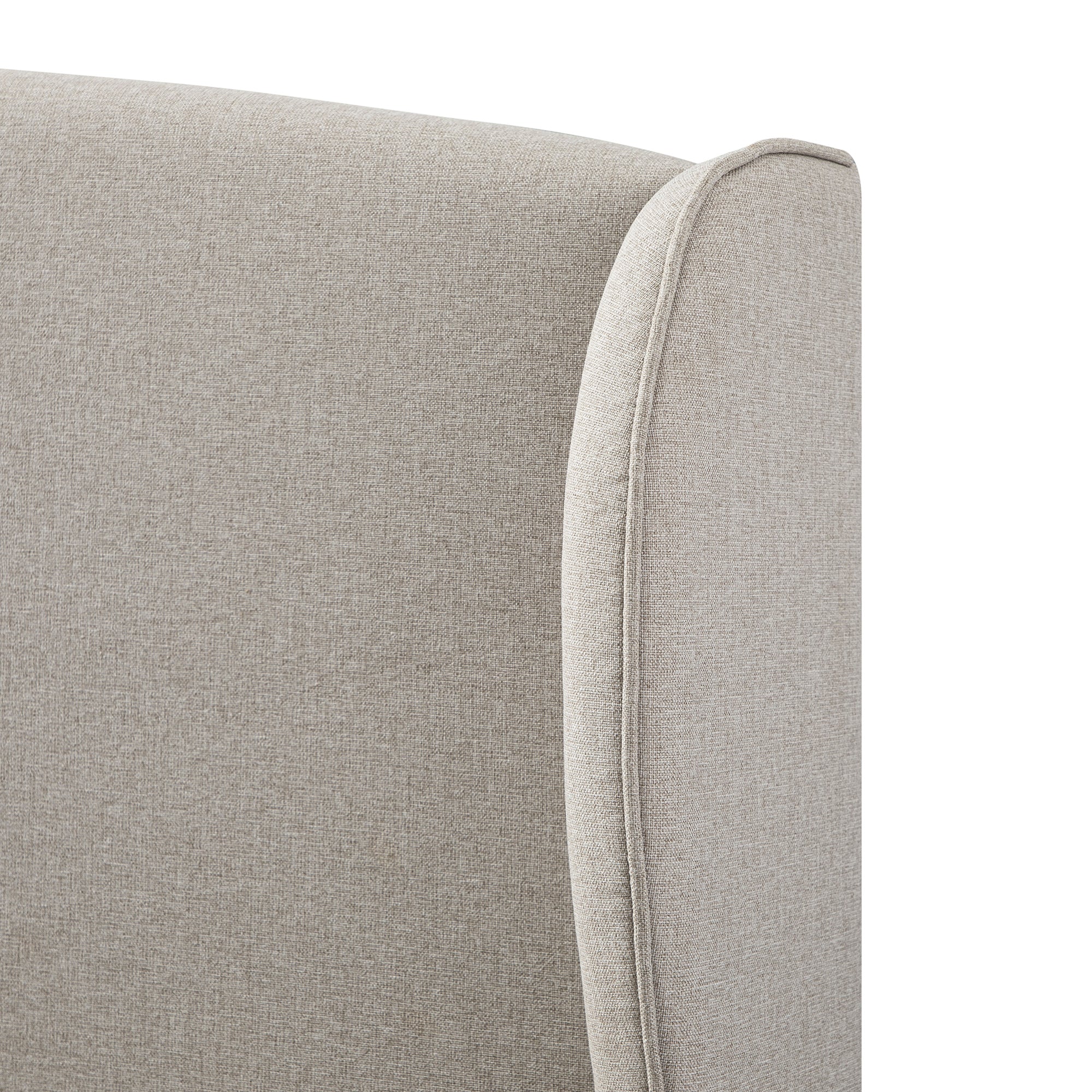 Kimberly Winged Upholstered Storage Bed, Sand Fabric