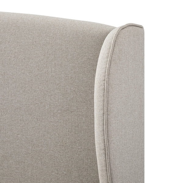 Kimberly Winged Upholstered Storage Bed, Sand Fabric
