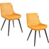 Cala Set of 2 Mustard Velvet Dining Chairs - daals