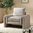 Hampstead Taupe Boucle Curved Armchair