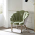 Barnard Scalloped Clam Chair, Lichen Velvet