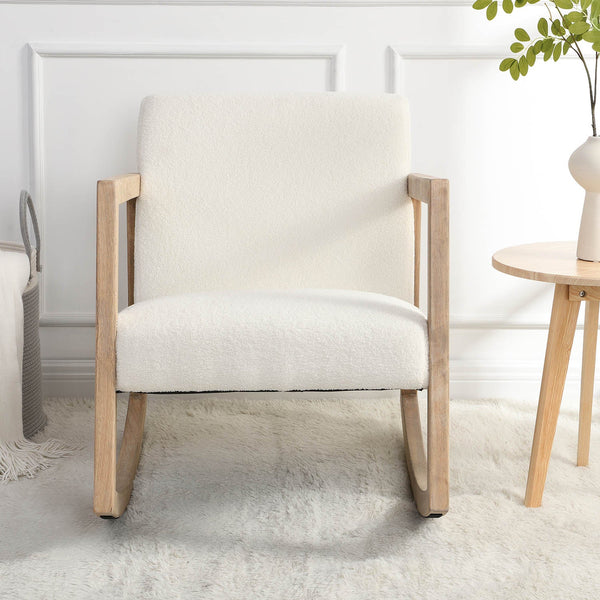 Fyne Ecru Boucle Rocker Armchair