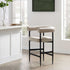 Fulbourn Champagne Velvet Counter Stool with Black Legs