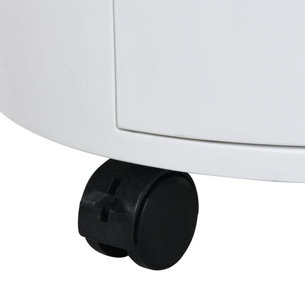 Dolio Drum Chest 3 Drawer Nightstand in White