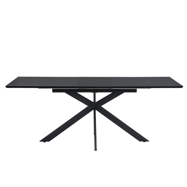 Varden Black Ceramic Extending Dining Table