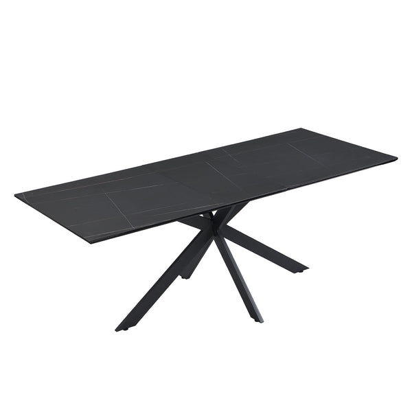Varden Black Ceramic Extending Dining Table