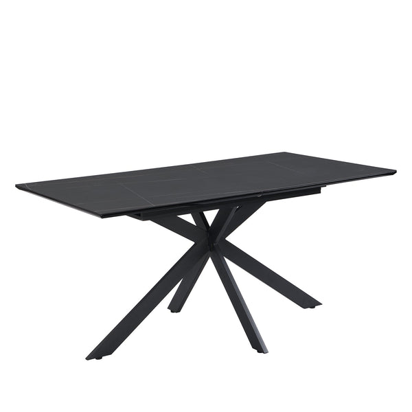 Varden Black Ceramic Extending Dining Table