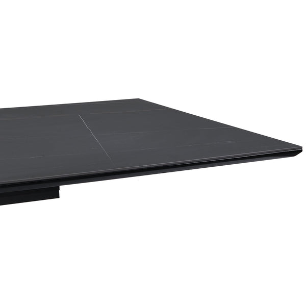 Varden Black Ceramic Extending Dining Table
