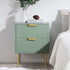 Richmond Ridged 2 Drawer Nightstand, Matte Sage Green