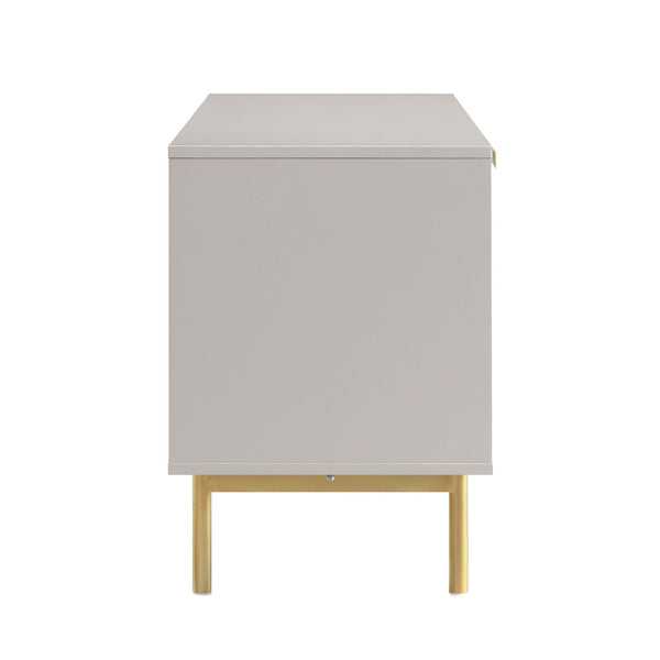 Richmond Ridged TV Media Unit, Matte Taupe