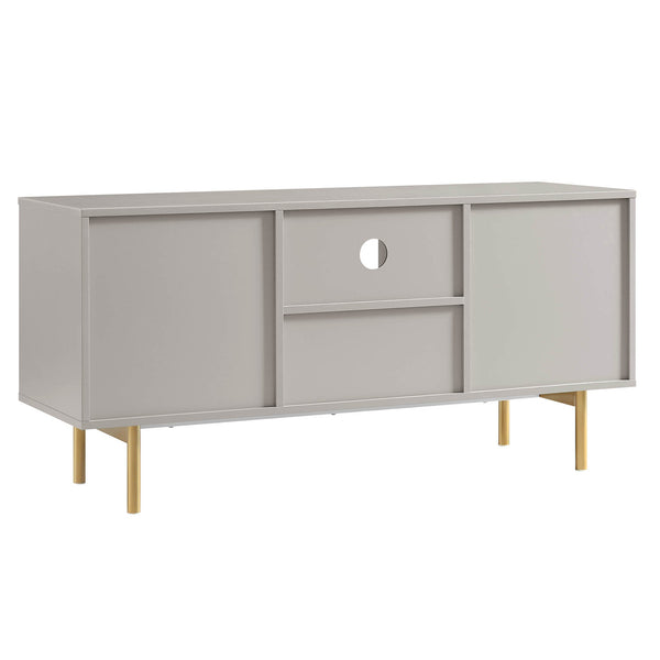 Richmond Ridged TV Media Unit, Matte Taupe