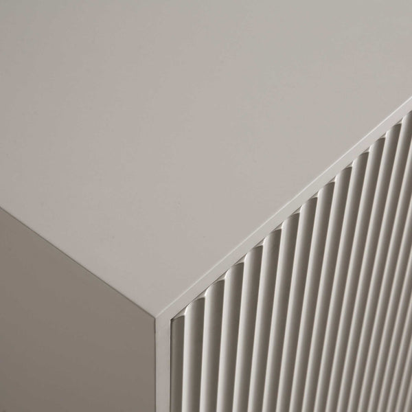 Richmond Ridged Large Sideboard, Matte Taupe