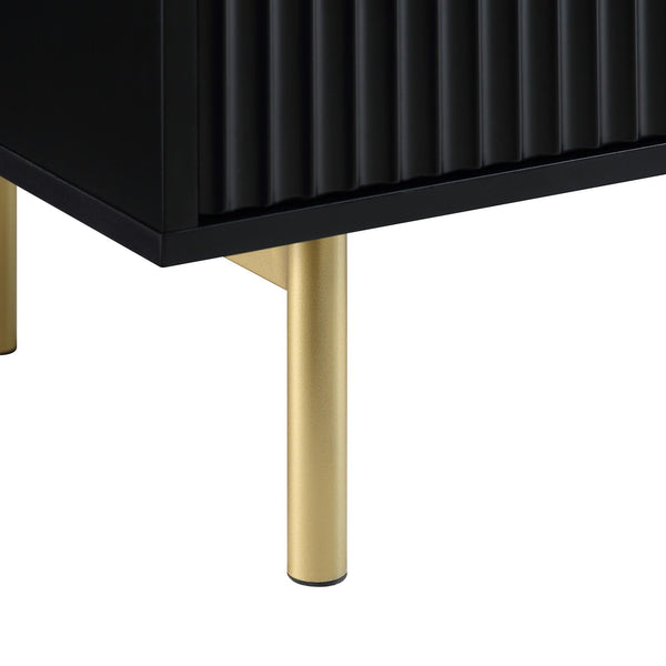 Richmond Ridged 5 Drawer Dresser, Matte Black