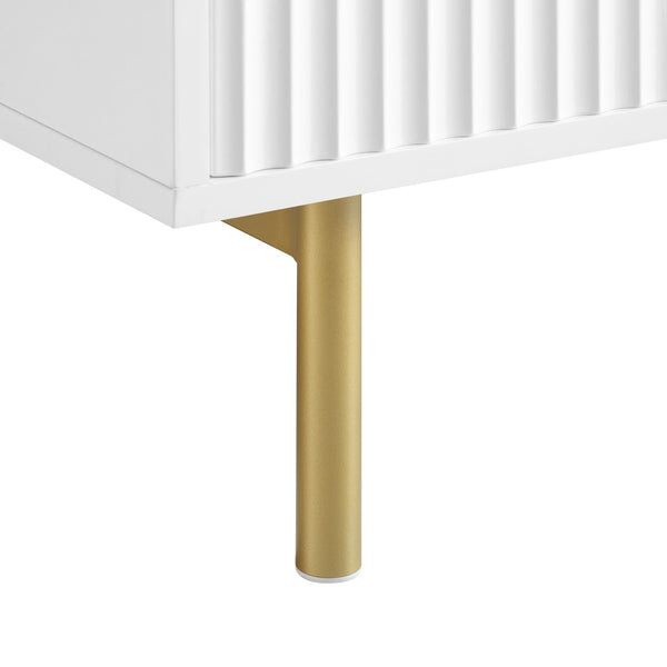 Richmond Ridged 5 Drawer Dresser, Matte White