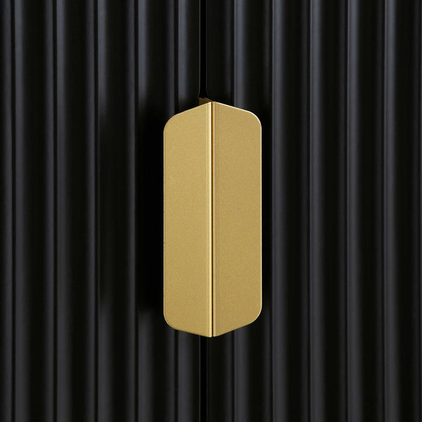 Richmond Ridged Double Closet with Drawer, Matte Black