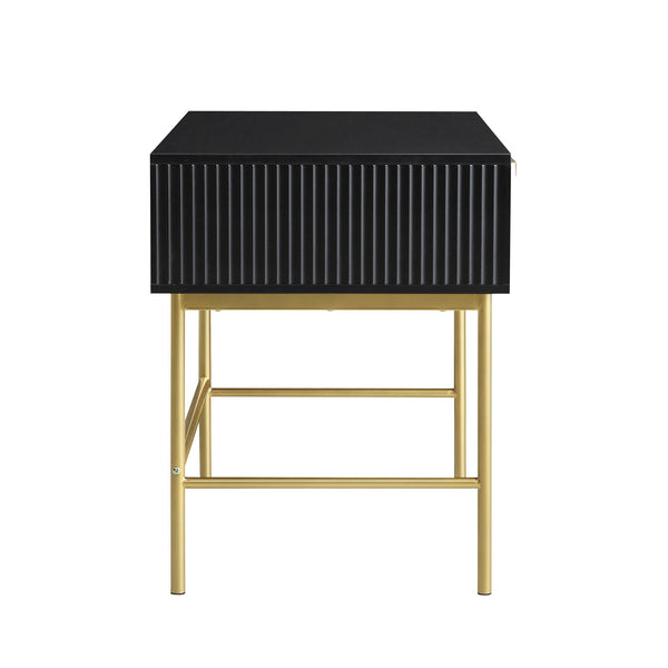 Richmond Ridged Vanity Table, Matte Black