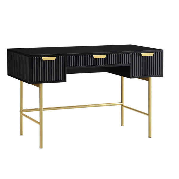 Richmond Ridged Vanity Table, Matte Black