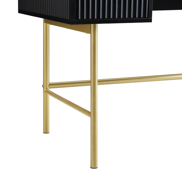 Richmond Ridged Vanity Table, Matte Black