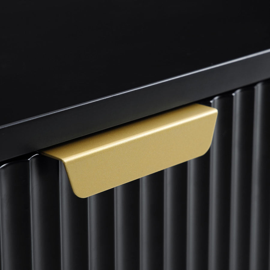 Richmond Ridged Vanity Table, Matte Black | daals.com