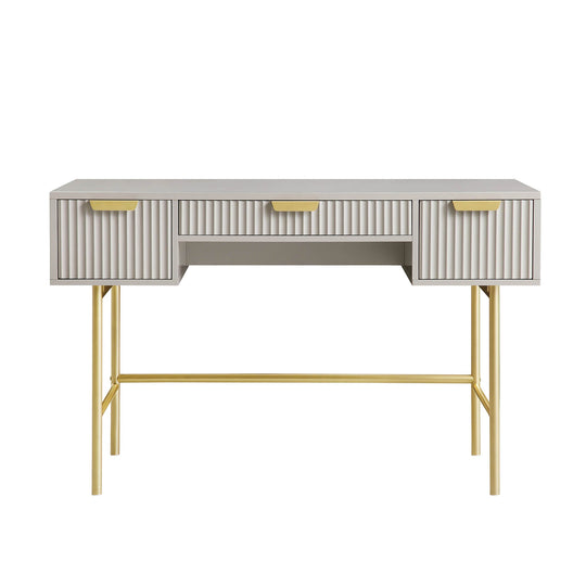 Richmond Ridged Vanity Table, Matte Taupe | daals.com