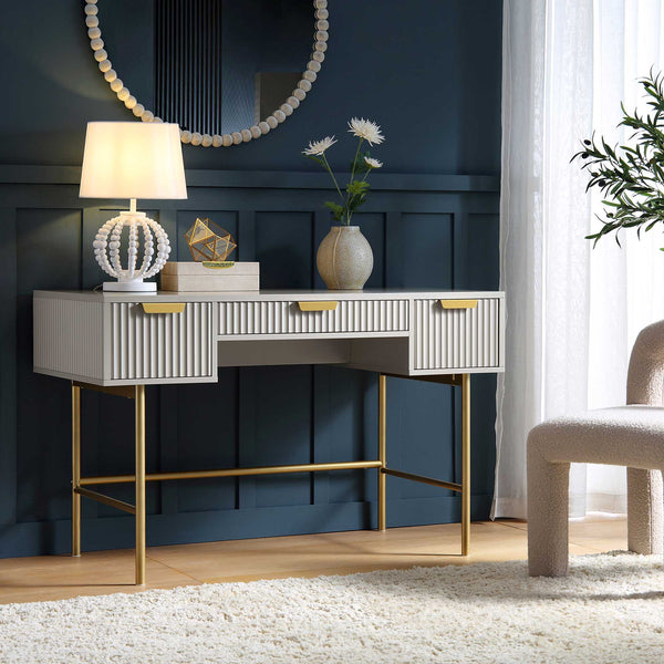 grey and gold dressing table Buy Unique Dressing Table With Side Storage And Puff For Bedroom, White