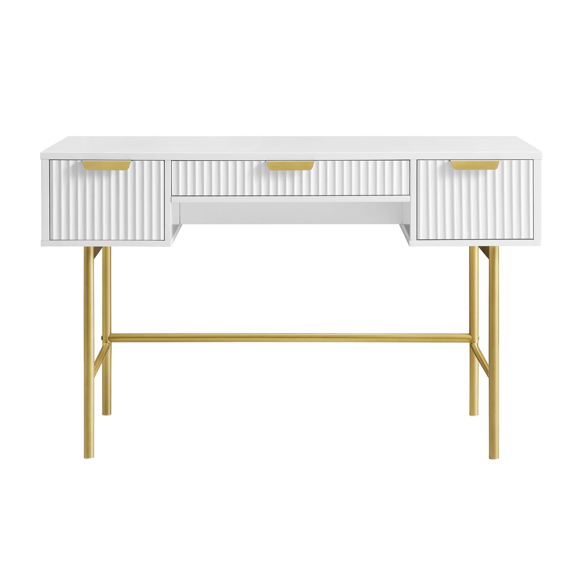 Richmond Ridged Vanity Table, Matte White | daals.com Richmond Ridged Vanity Table, Matte White | daals.com