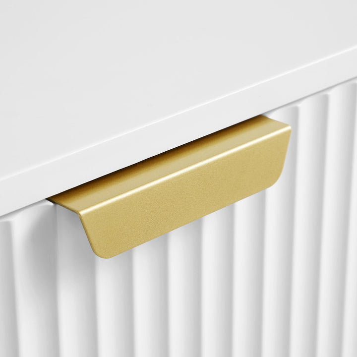 Richmond Ridged Vanity Table, Matte White | daals.com