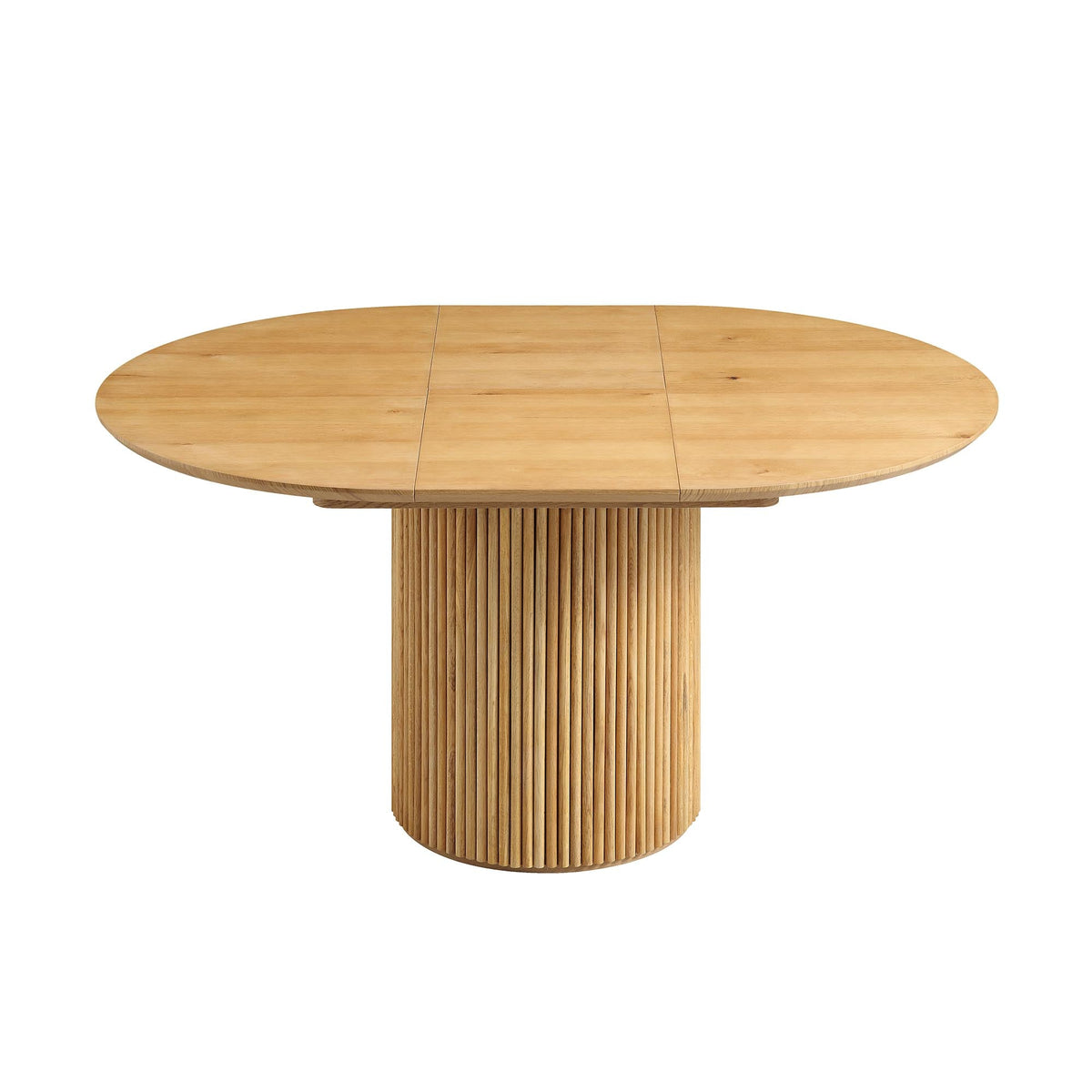 Maru Round 4-6 Seater Extending Oak Pedestal Dining Table, Oak | daals.com