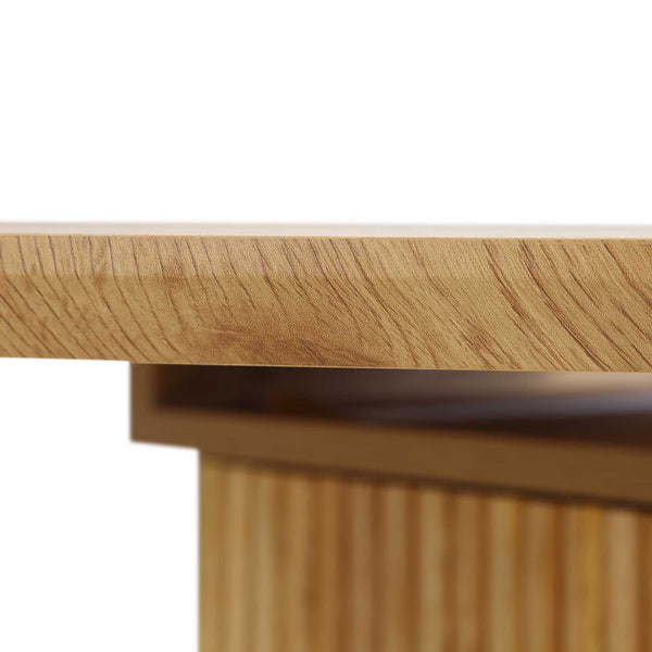 Maru Oval 6-8 Seater Extending Oak Pedestal Dining Table, Oak