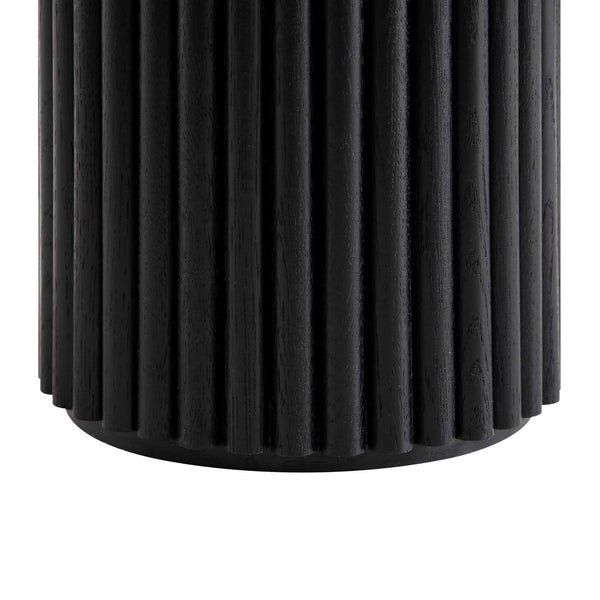 Maru Oak Round Side Table, Black