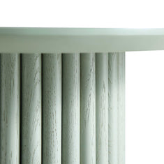 Maru Oak Round Side Table, Sage Green | daals.com