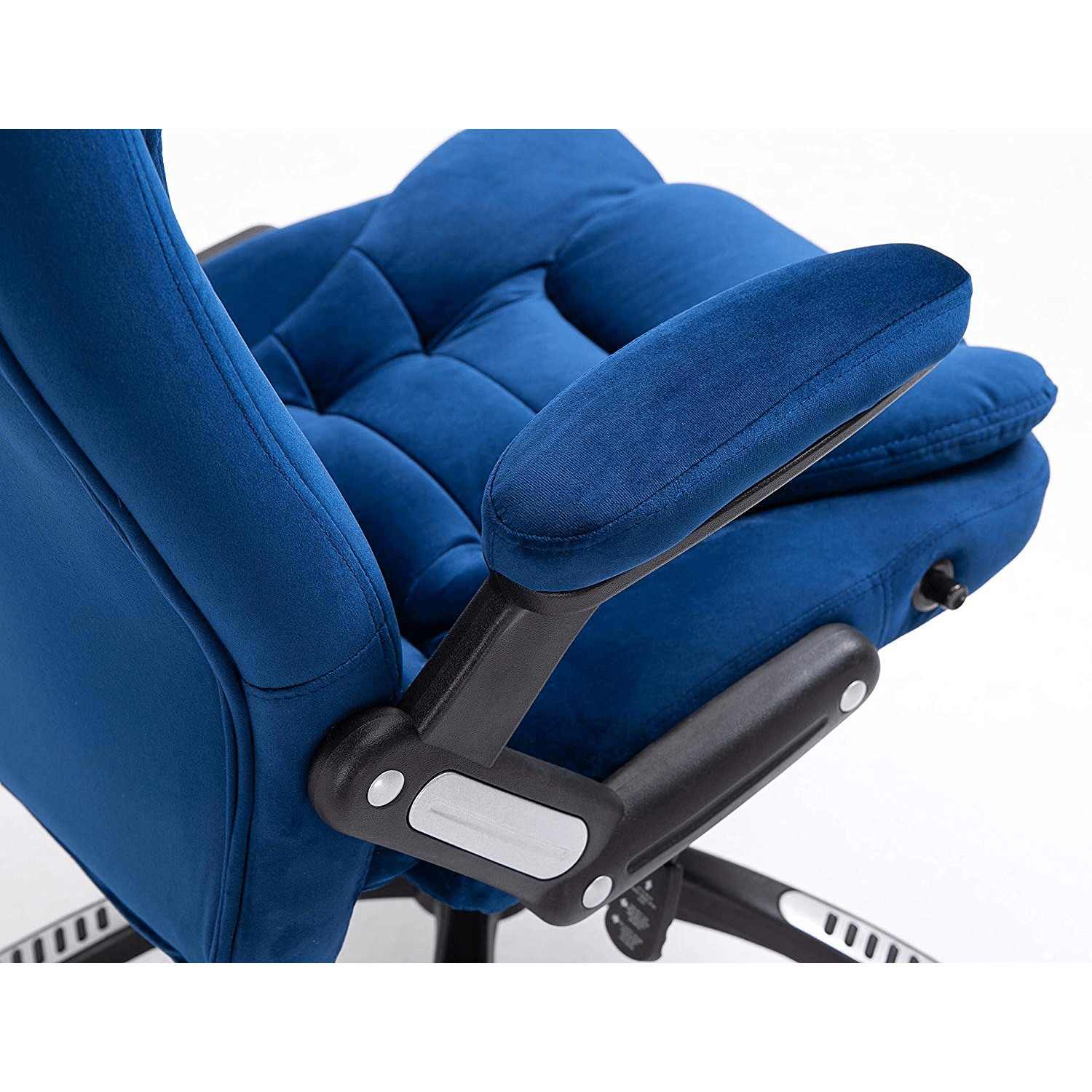 Executive Recline Extra Padded Office Chair Standard, MO17 Blue Velvet