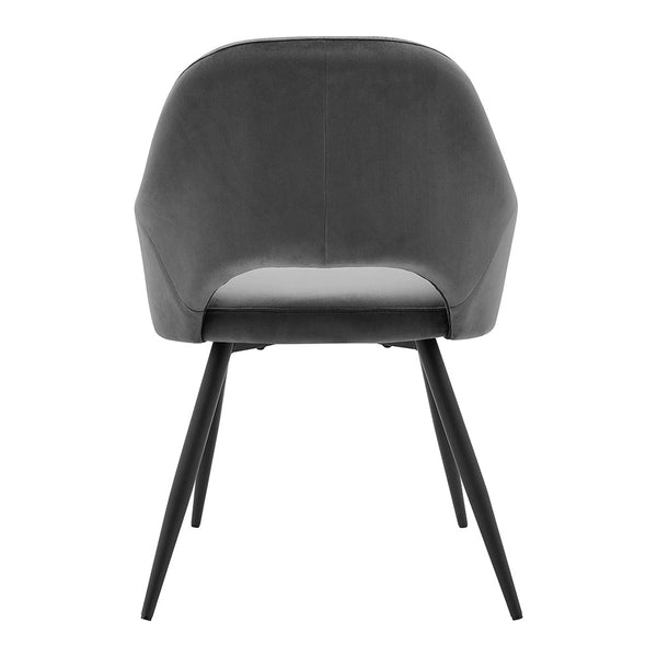 Belvoir Velvet Dining Chair with Metal Legs (Gray Velvet)