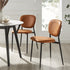 Kelmarsh Set of 2 Cognac Color Vegan Leather Upholstered Dining Chairs